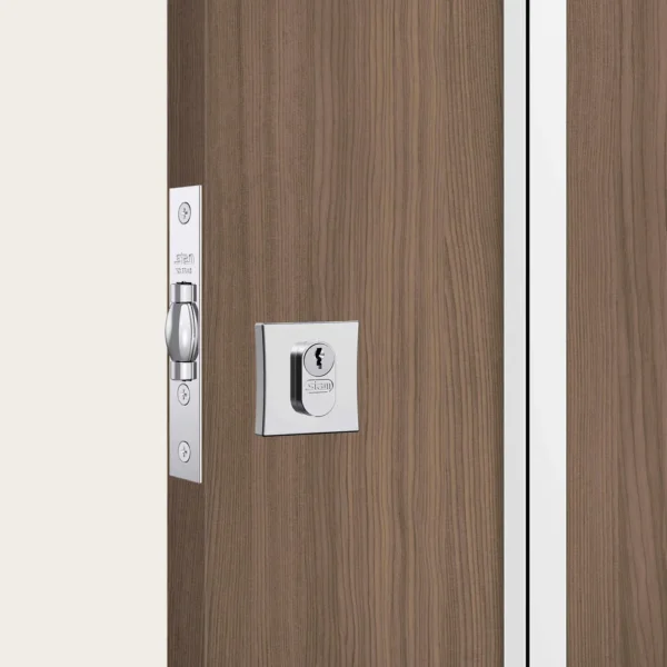 Fechadura Pivotante 1005 Roseta Quadrada Externa Cromada Stam