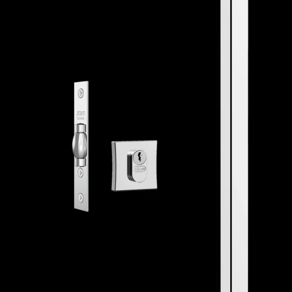 Fechadura Pivotante 1005 Roseta Quadrada Externa Cromada Stam - Imagem 3