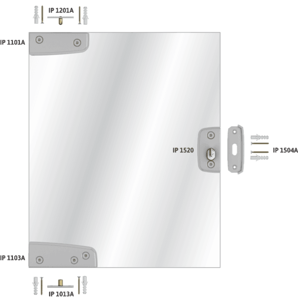 Kit 1 para Porta Simples Pivotante - Imagem 2
