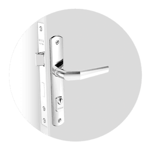 Fechadura estreita externa cromada - 22mm - Soprano