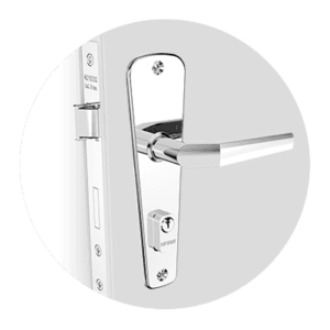 Fechadura externa cromada - 40mm - Soprano