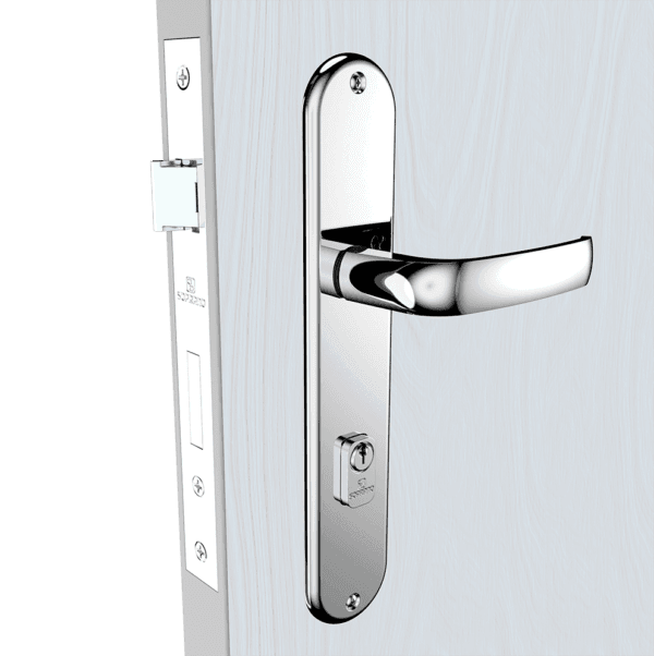 Fechadura externa cromada - 55mm - Soprano