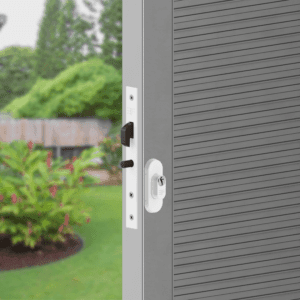 Fechadura para porta de correr linha Suprema branca 6115 - 15mm